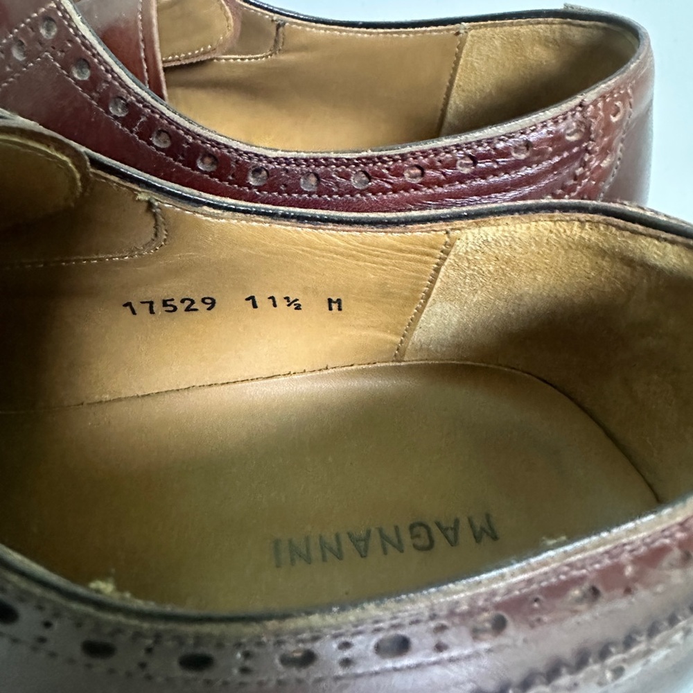 Magnanni Brown Leather Brogue Oxfords - Picture 4 of 5